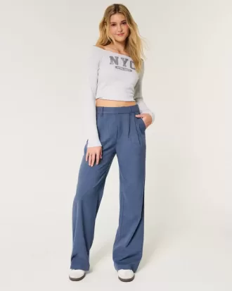 Pantaloni Hollister Livvy a vita alta e gamba larga