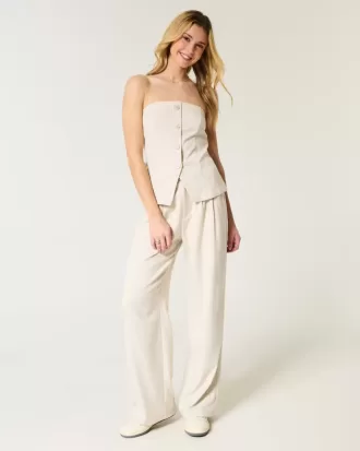 Pantaloni Hollister Livvy a vita alta e gamba larga