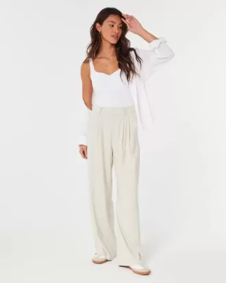 Pantaloni Hollister Livvy a vita alta e gamba larga