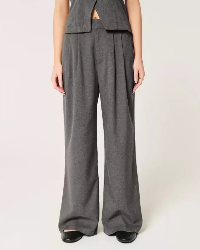 Pantaloni Hollister Livvy a vita alta e gamba larga