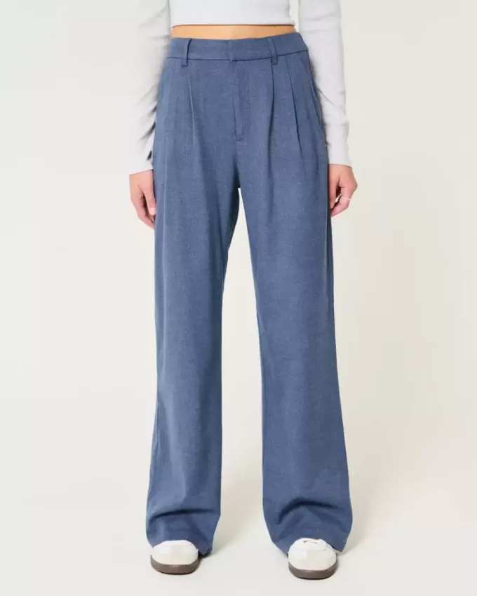 Pantaloni Hollister Livvy a vita alta e gamba larga