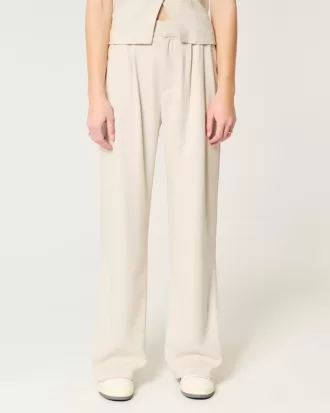 Pantaloni Hollister Livvy a vita alta e gamba larga