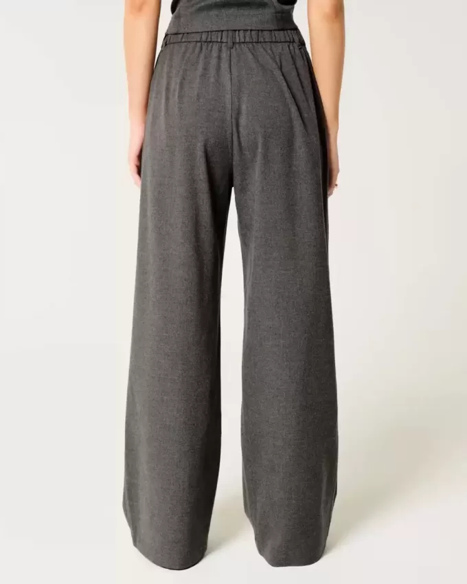 Pantaloni Hollister Livvy a vita alta e gamba larga
