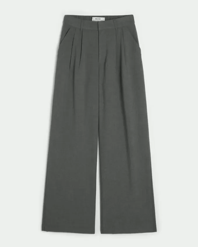 Pantaloni Hollister Livvy a vita alta e gamba larga