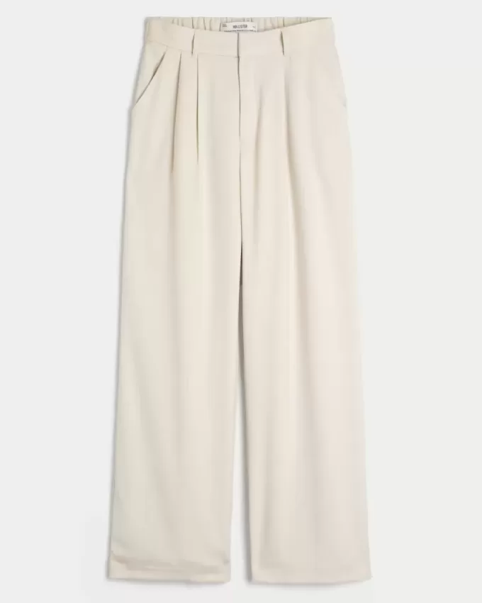 Pantaloni Hollister Livvy a vita alta e gamba larga