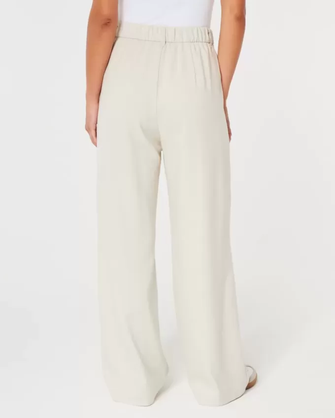 Pantaloni Hollister Livvy a vita alta e gamba larga