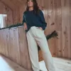 Pantaloni Hollister Livvy a vita alta e gamba larga