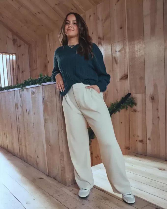 Pantaloni Hollister Livvy a vita alta e gamba larga