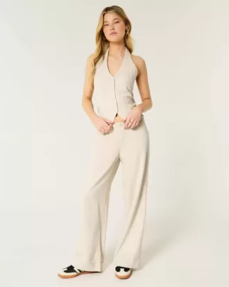 Pantaloni Hollister Livvy a vita bassa e gamba larga