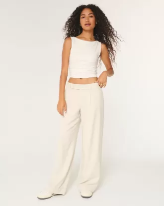 Pantaloni Hollister Livvy a vita bassa e gamba larga
