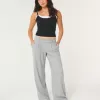 Pantaloni Hollister Livvy a vita bassa e gamba larga