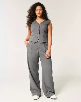 Pantaloni Hollister Livvy a vita bassa e gamba larga
