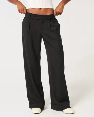 Pantaloni Hollister Livvy a vita bassa e gamba larga
