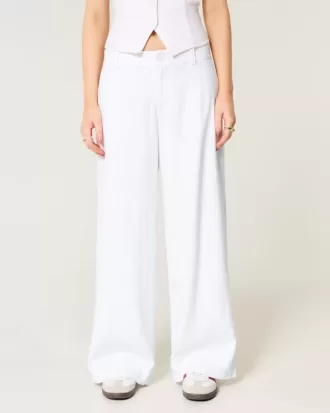 Pantaloni Hollister Livvy a vita bassa e gamba larga