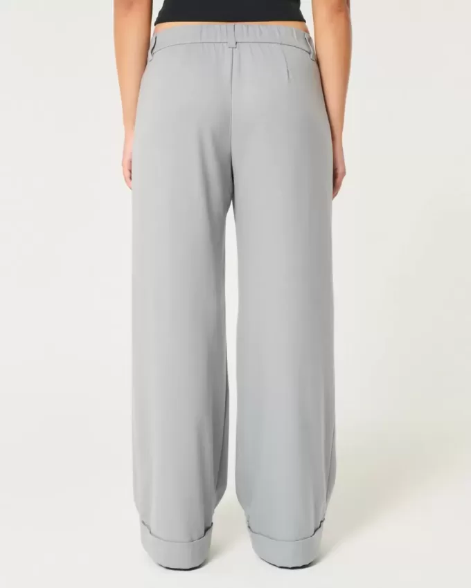 Pantaloni Hollister Livvy a vita bassa e gamba larga