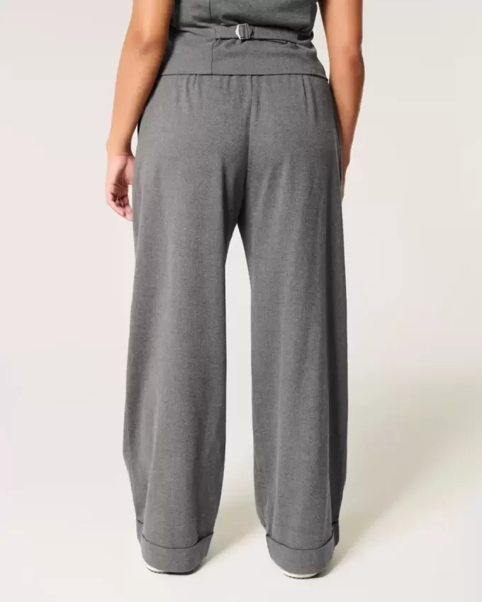 Pantaloni Hollister Livvy a vita bassa e gamba larga