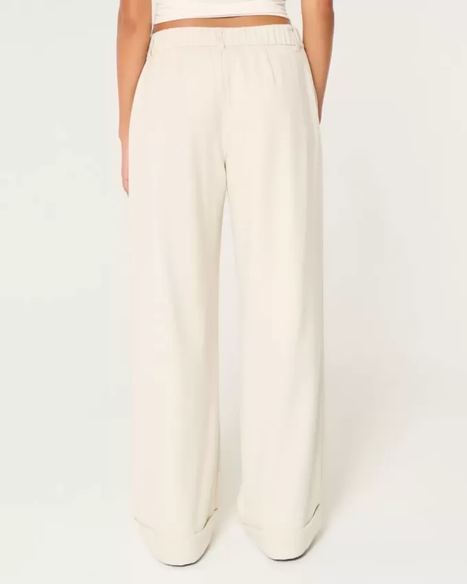 Pantaloni Hollister Livvy a vita bassa e gamba larga