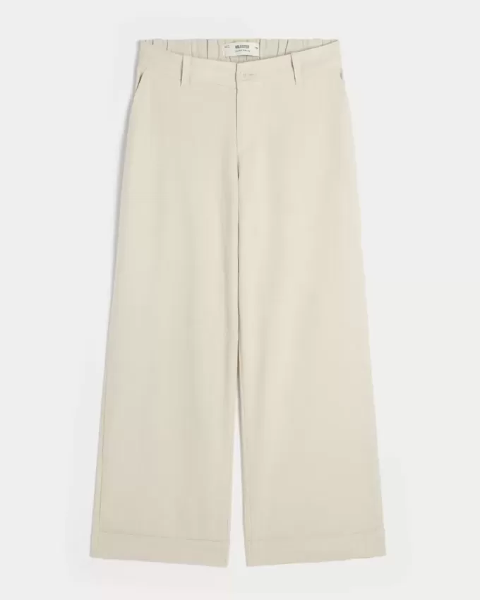 Pantaloni Hollister Livvy a vita bassa e gamba larga