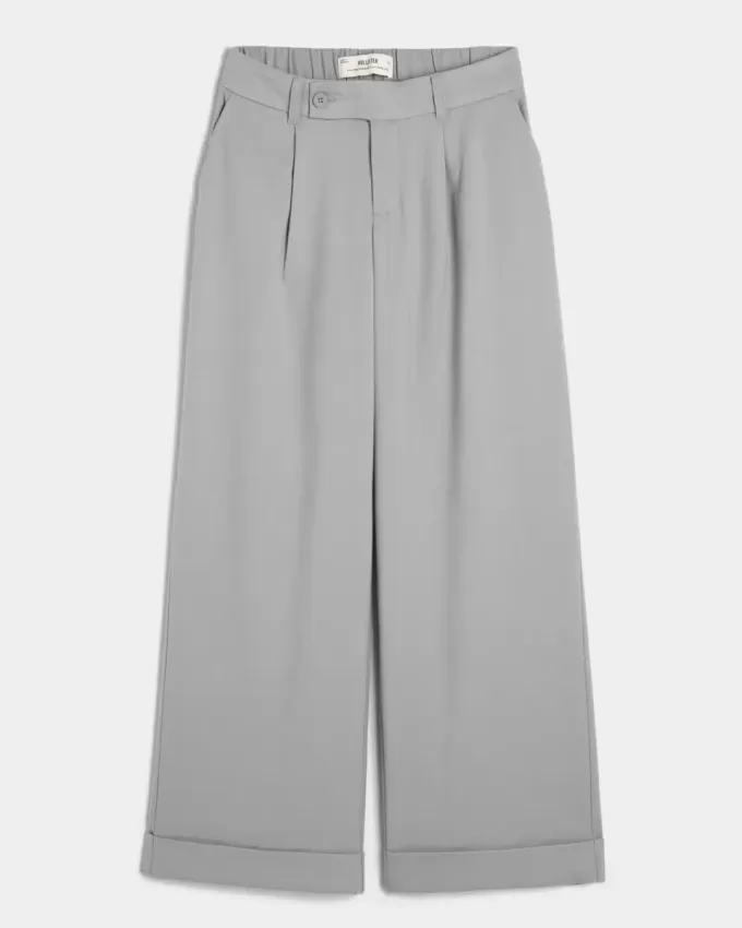 Pantaloni Hollister Livvy a vita bassa e gamba larga