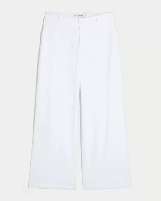 Pantaloni Hollister Livvy a vita bassa e gamba larga