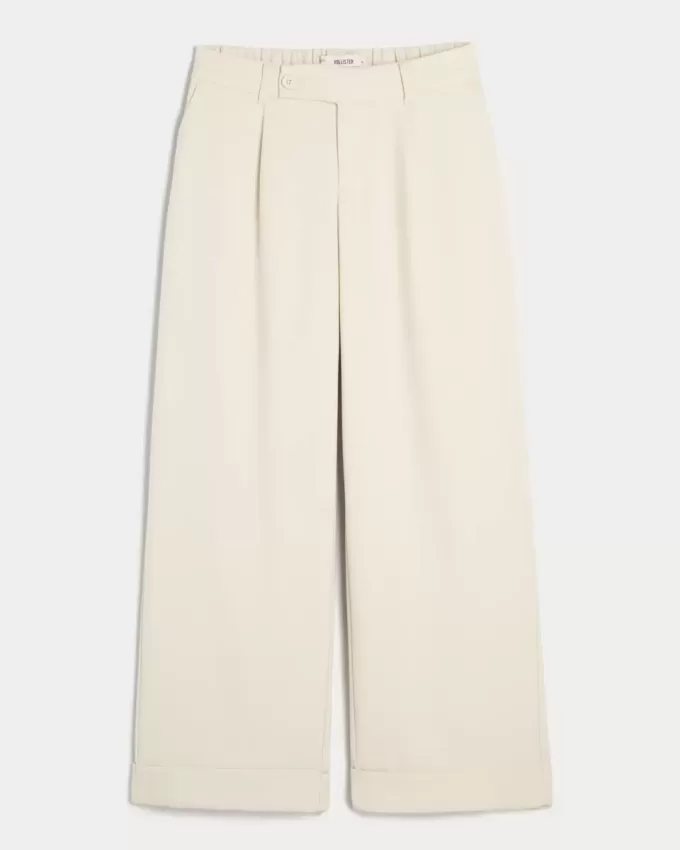Pantaloni Hollister Livvy a vita bassa e gamba larga