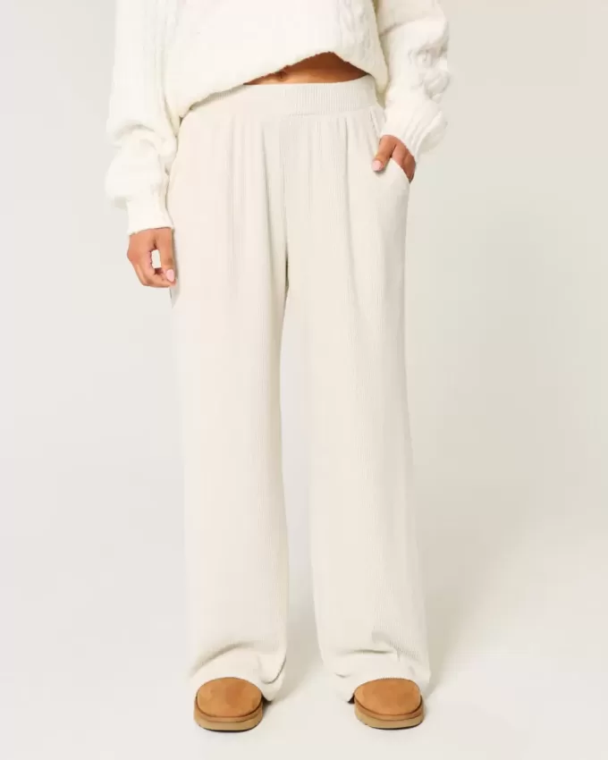Pantaloni larghi a coste comodi