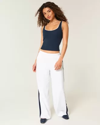 Pantaloni larghi a righe