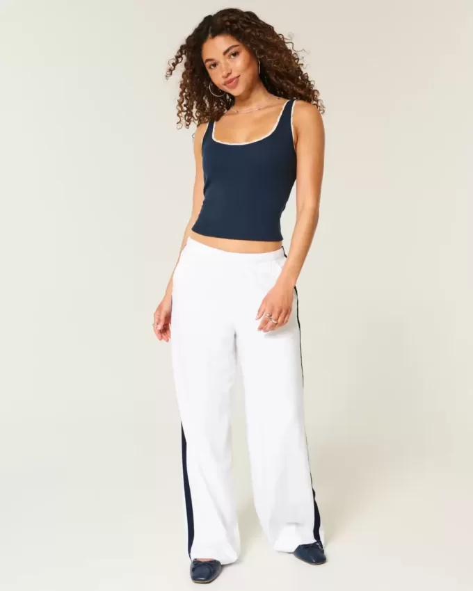 Pantaloni larghi a righe