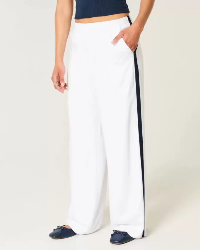Pantaloni larghi a righe