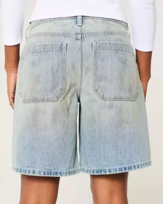 Pantaloni larghi a vita bassa color fango