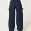Pantaloni larghi affusolati a vita bassa da carpentiere