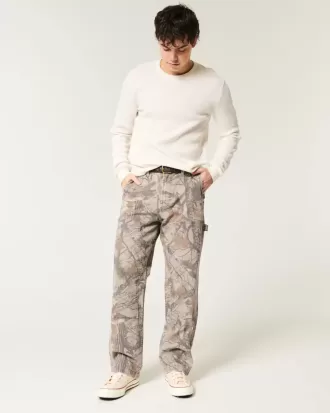 Pantaloni larghi da carpentiere mimetici