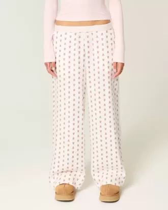 Pantaloni larghi in flanella