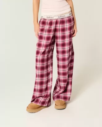 Pantaloni larghi in flanella