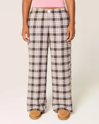 Pantaloni larghi in flanella