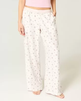 Pantaloni larghi in flanella