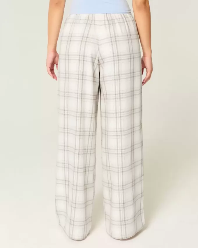 Pantaloni larghi in flanella