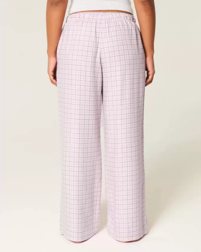 Pantaloni larghi in flanella