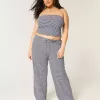 Pantaloni larghi in maglia da infilare