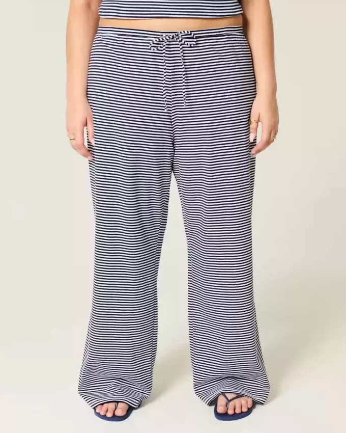 Pantaloni larghi in maglia da infilare