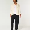 Pantaloni larghi in misto lino