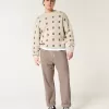 Pantaloni larghi in misto lino