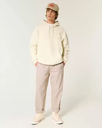 Pantaloni larghi in misto lino