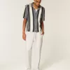 Pantaloni larghi in misto lino
