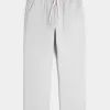 Pantaloni larghi in misto lino