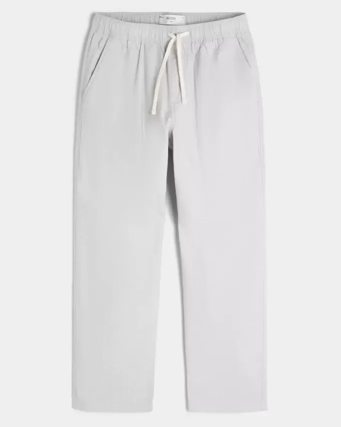 Pantaloni larghi in misto lino