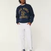 Pantaloni larghi in misto lino
