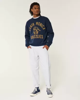 Pantaloni larghi in misto lino