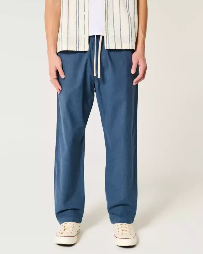 Pantaloni larghi in misto lino Pantaloni larghi in misto lino