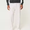Pantaloni larghi in misto lino